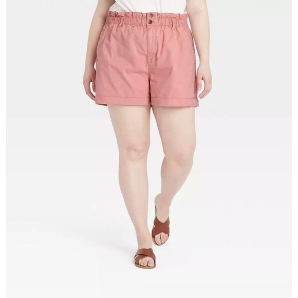 Universal Thread High Waist Shorts Rose Pink 3x Plus Size Stretchy NWT - Picture 1 of 7